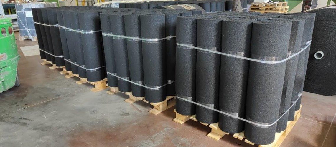 soundproof rubber roll pallets