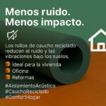 Goma reciclada para el aislamiento acústico: sostenibilidad y rendimiento bajo el suelo