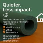 Recycled rubber for acoustic insulation: sustainability and performance underfloor