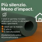 Gomma riciclata per l'isolamento acustico: sostenibilità e performance sotto il pavimento