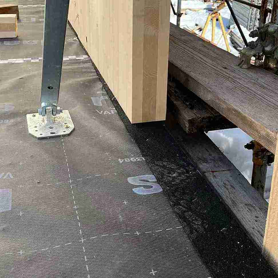 MGEF wall break strip on timber wall