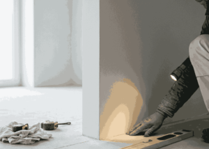 finishing the joints with elastic acoustic adhesive